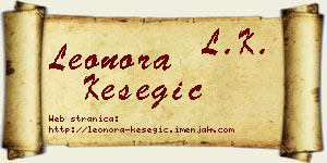 Leonora Kesegić vizit kartica